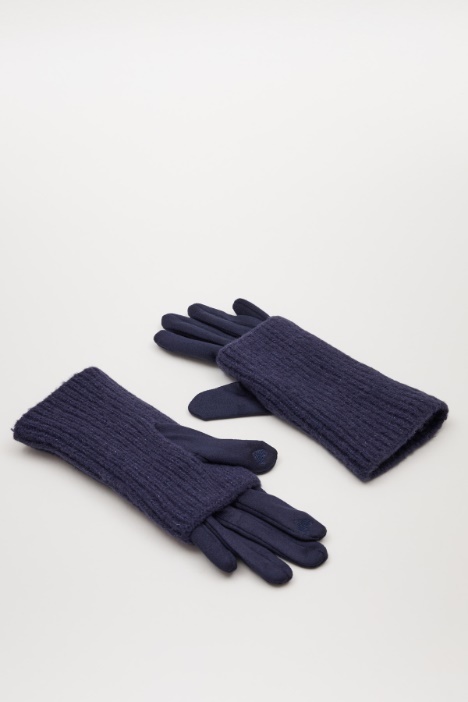 Gloves with knitted insert Intrend