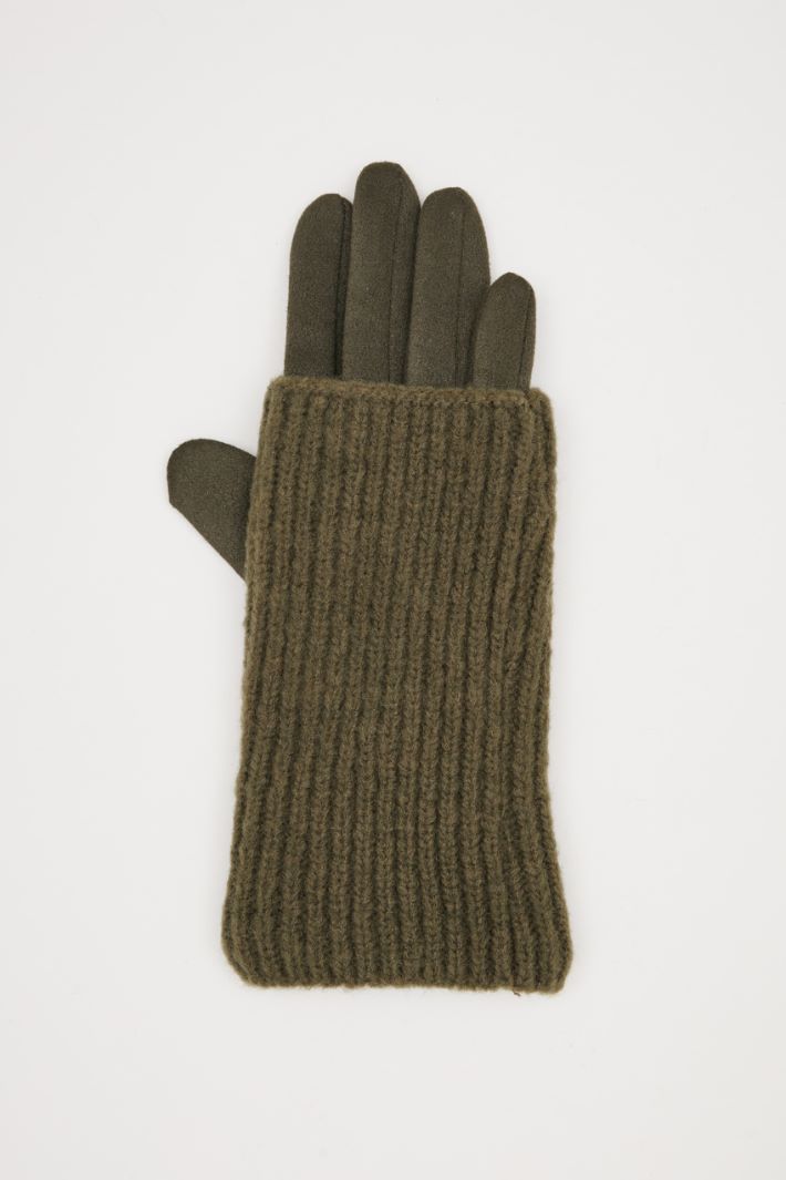 Gloves with knitted insert Intrend - 2