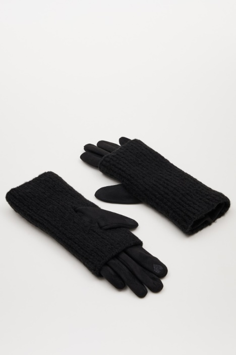 Gloves with knitted insert Intrend