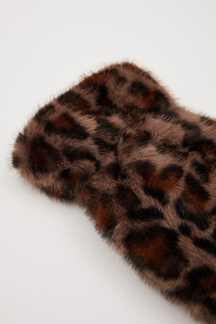 Faux fur mittens Intrend - 3