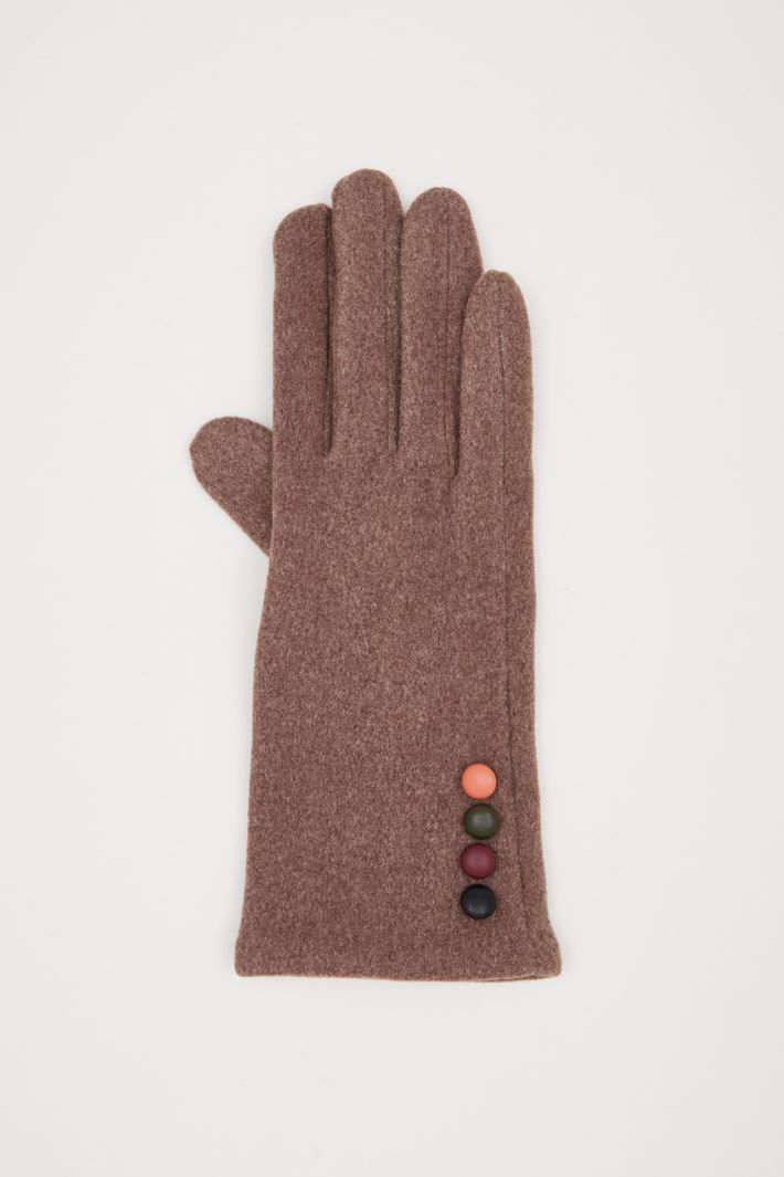 Jersey gloves with buttons Intrend - 2