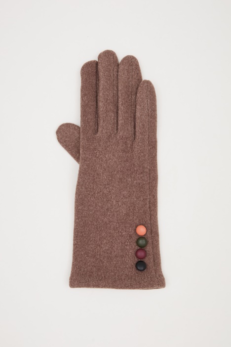 Guantes de punto con botones