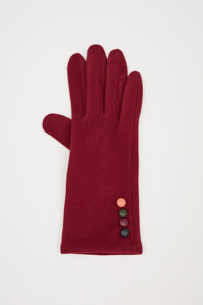 Jersey gloves with buttons Intrend - 2