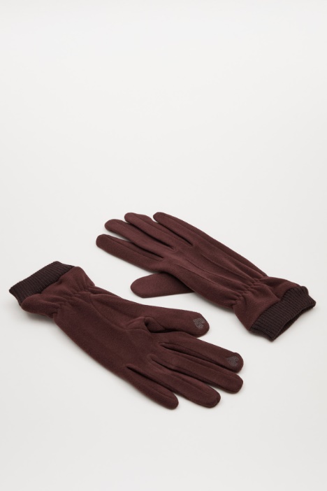 Gloves with knit details Intrend
