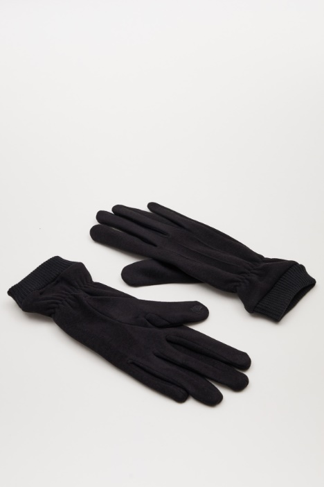 Gloves with knit details Intrend