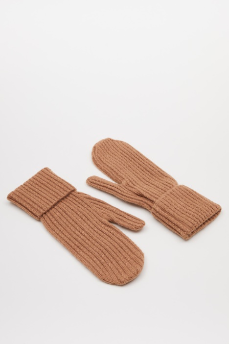Ribbed knit mittens Intrend