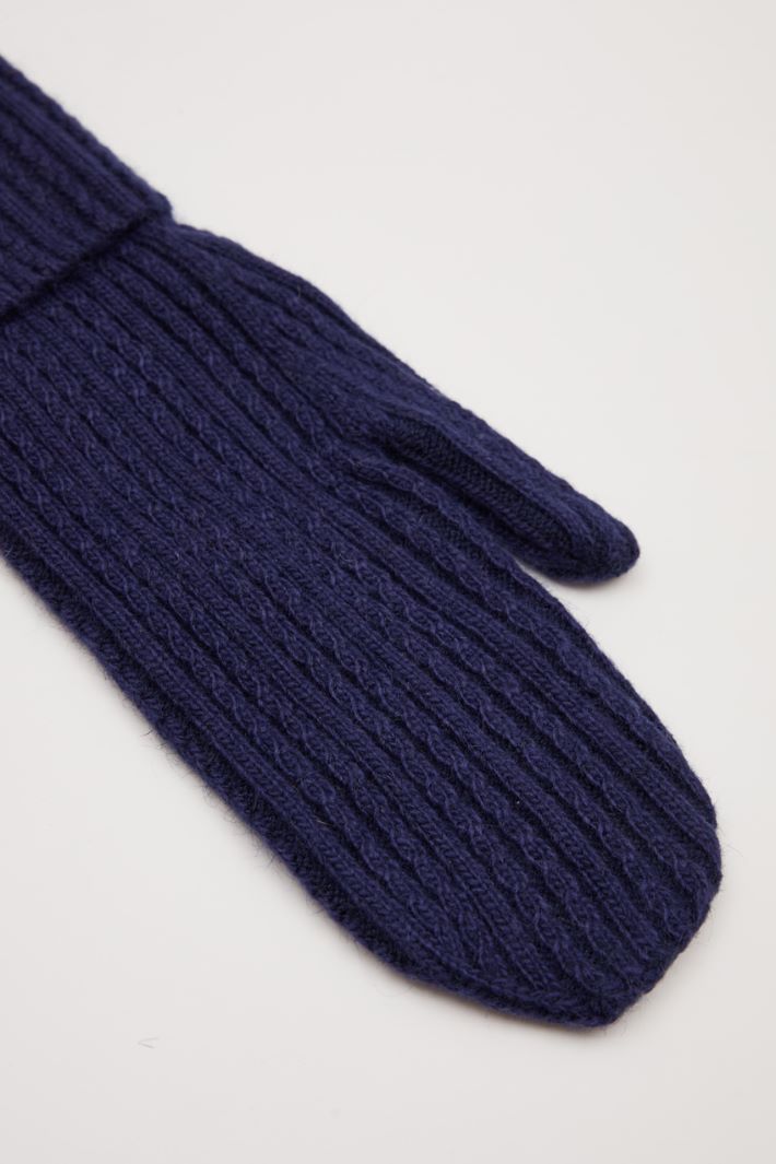 Ribbed knit mittens Intrend - 3