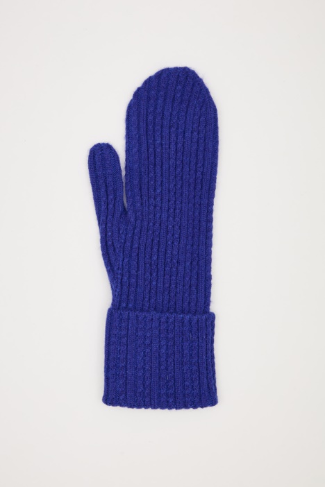 Mitones de punto acanalado