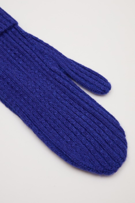 Mitones de punto acanalado