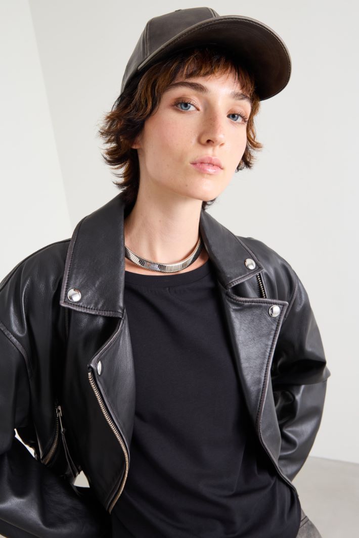 Cappello baseball in similpelle Intrend - 2
