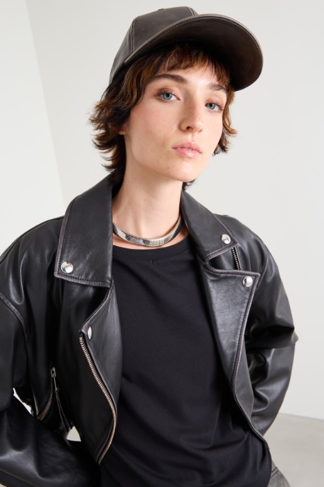 Gorra de béisbol de piel sintética