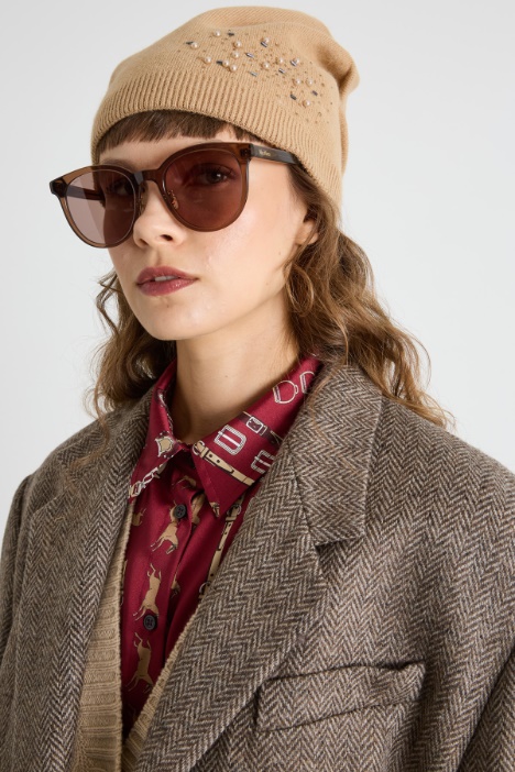 Rhinestone beanie hat Intrend