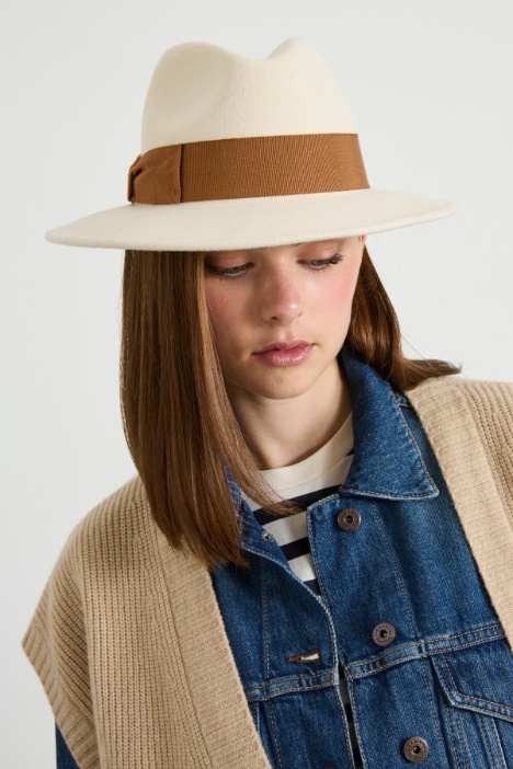 Sombrero fedora de pura lana