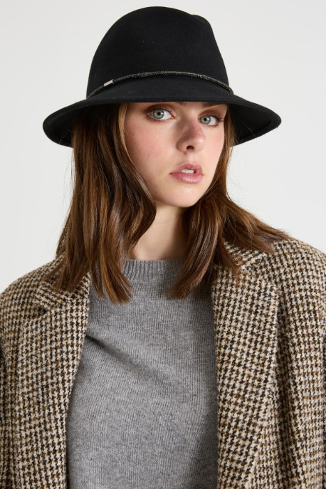 Fedora con nastro di strass