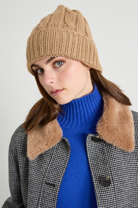 Cuffia a trecce in lana Intrend - 2