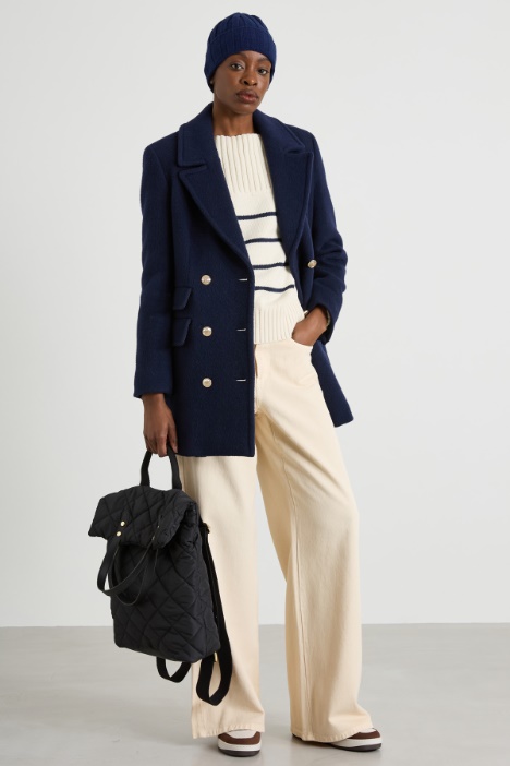 Gorro de lana acanalado