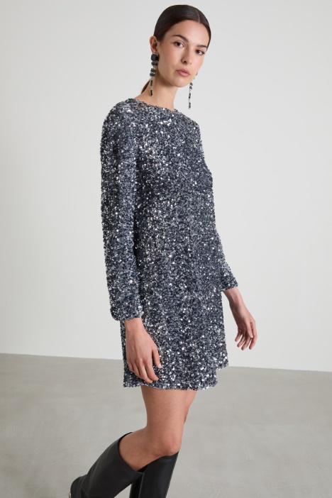 Abito corto con paillettes