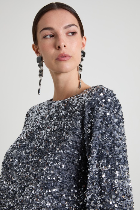 Abito corto con paillettes