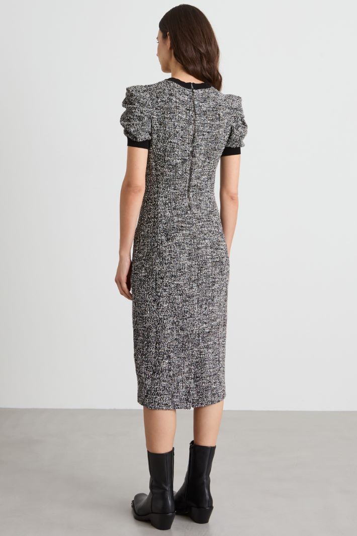Tweed effect jersey dress Intrend - 3