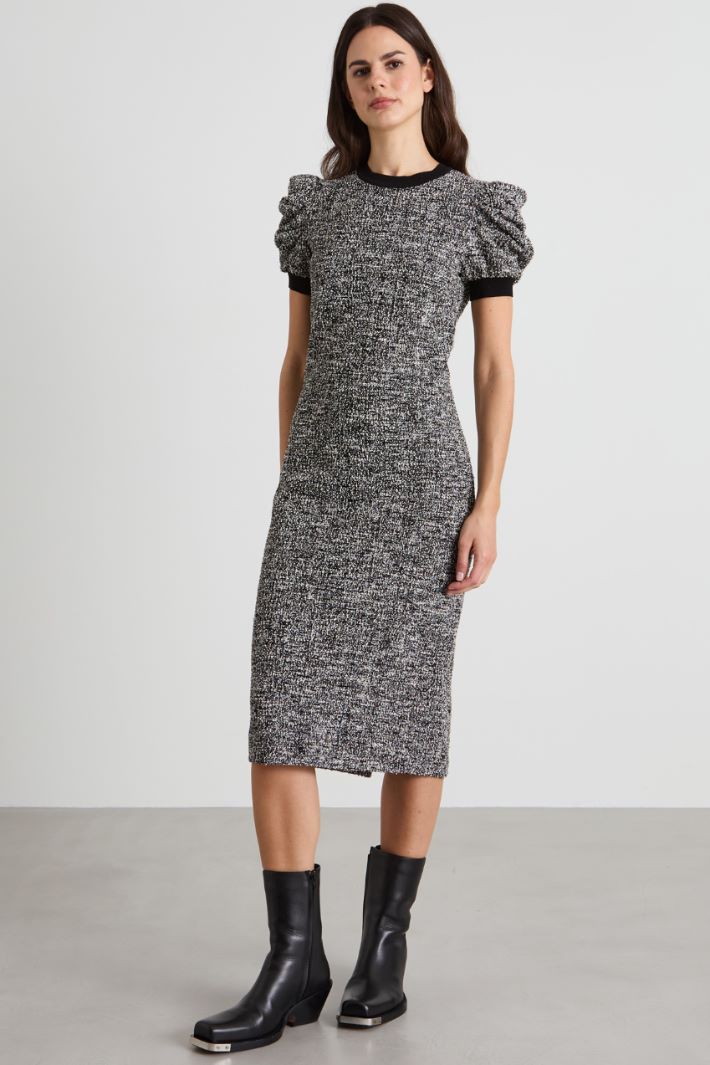 Tweed effect jersey dress Intrend - 2