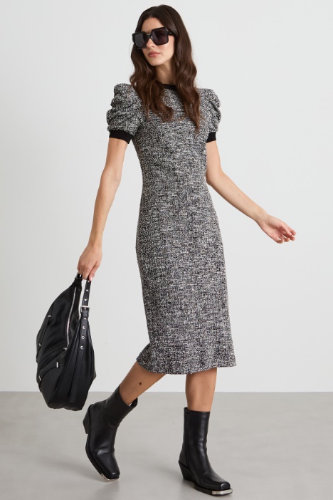 Tweed effect jersey dress Intrend