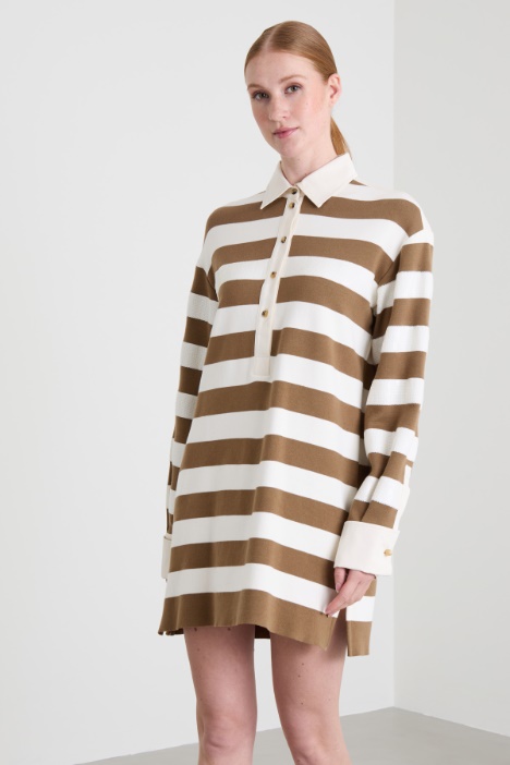 Abito polo in jersey di cotone