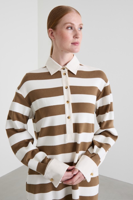 Abito polo in jersey di cotone