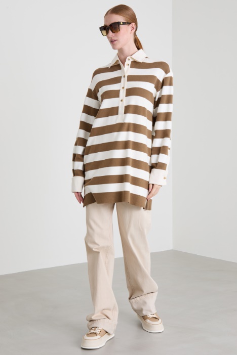 Abito polo in jersey di cotone Intrend