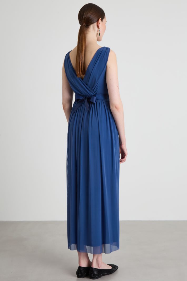 Long tulle dress with belt Intrend - 3