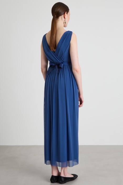 Abito lungo in tulle con cintura Intrend - 2