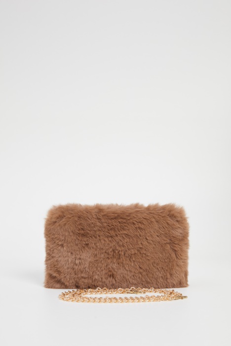 Borsa in tessuto peluche