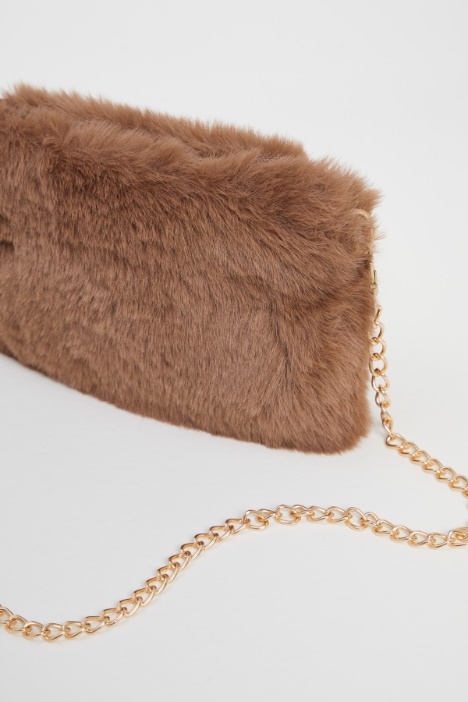 Borsa in tessuto peluche