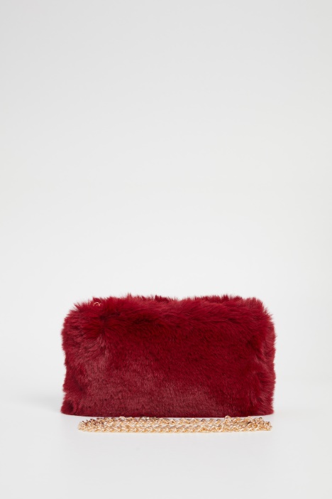 Borsa in tessuto peluche