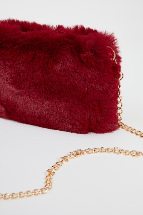 Borsa in tessuto peluche