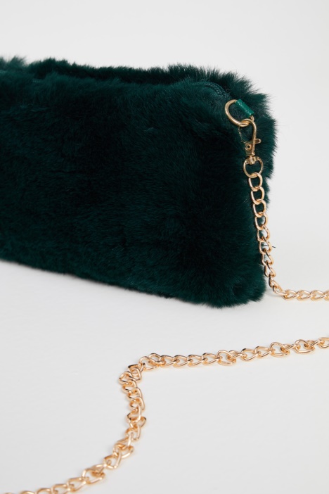 Borsa in tessuto peluche