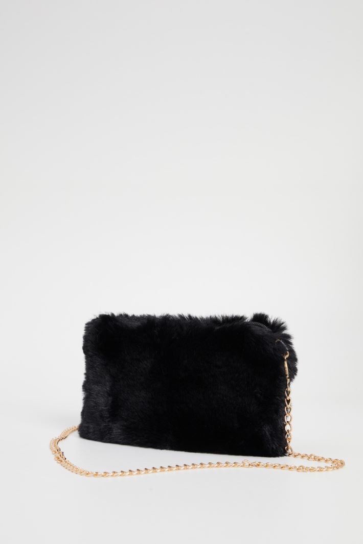 Borsa in tessuto peluche Intrend - 4