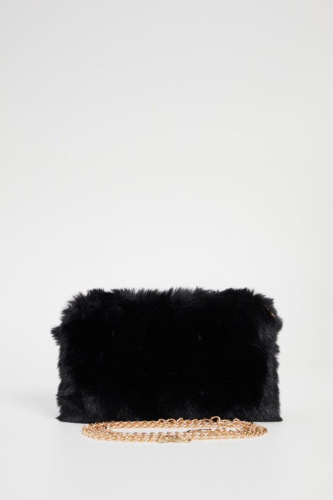 Borsa in tessuto peluche