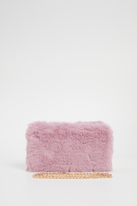 Borsa in tessuto peluche