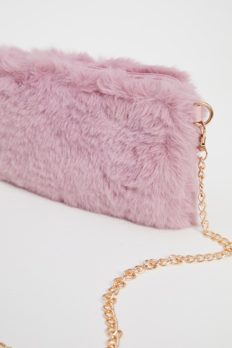 Borsa in tessuto peluche