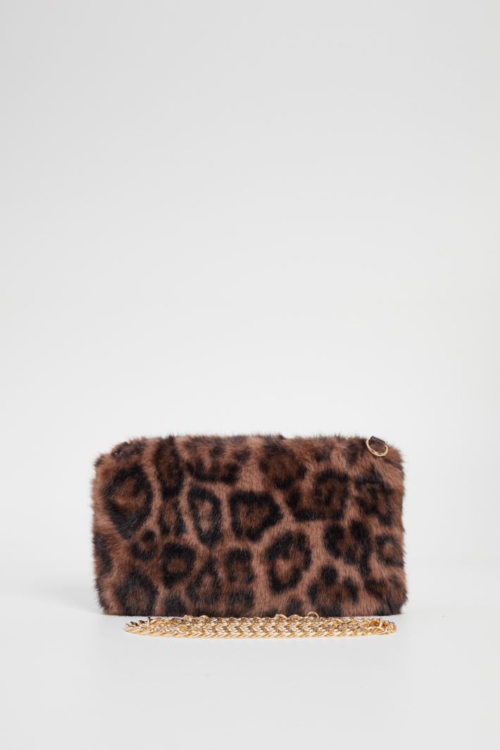 Borsa effetto peluche stampata Intrend - 5