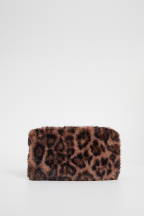Borsa effetto peluche stampata Intrend