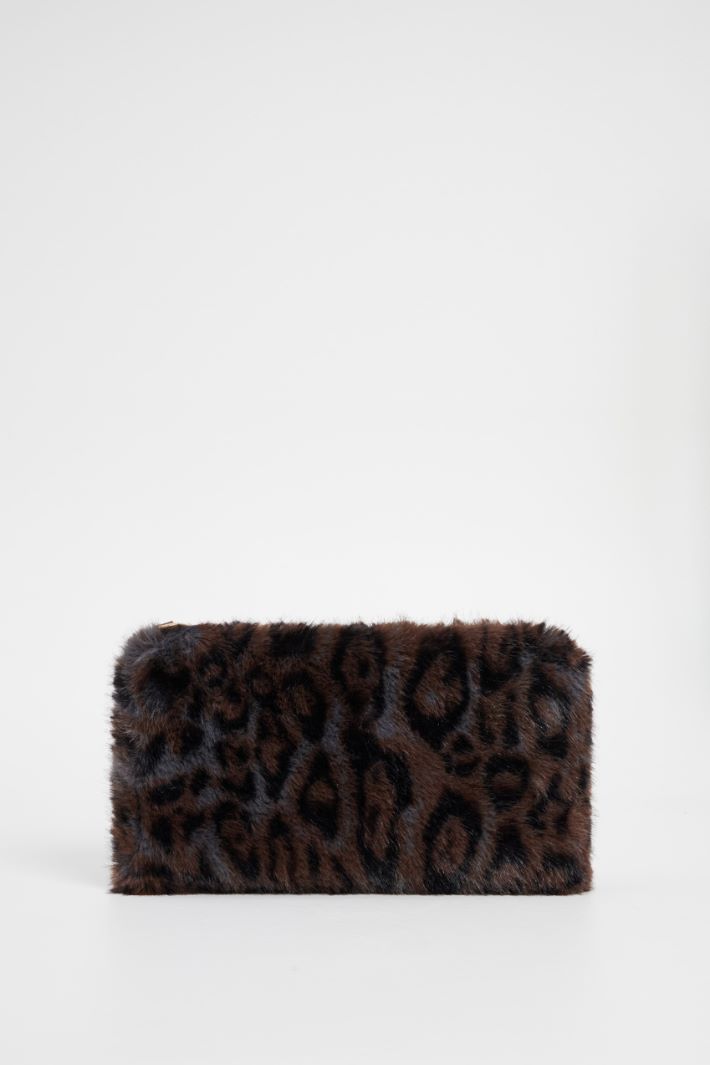 Printed plush effect bag Intrend