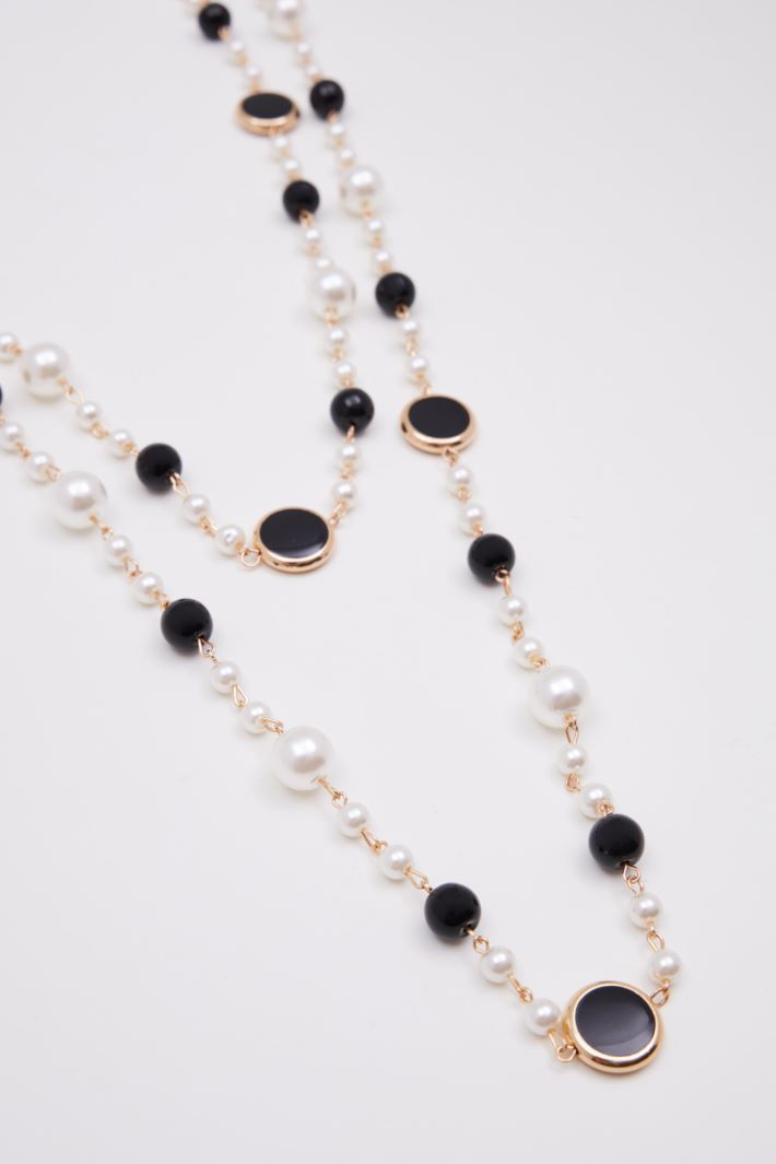 Necklace with pearls and stones Intrend - 3