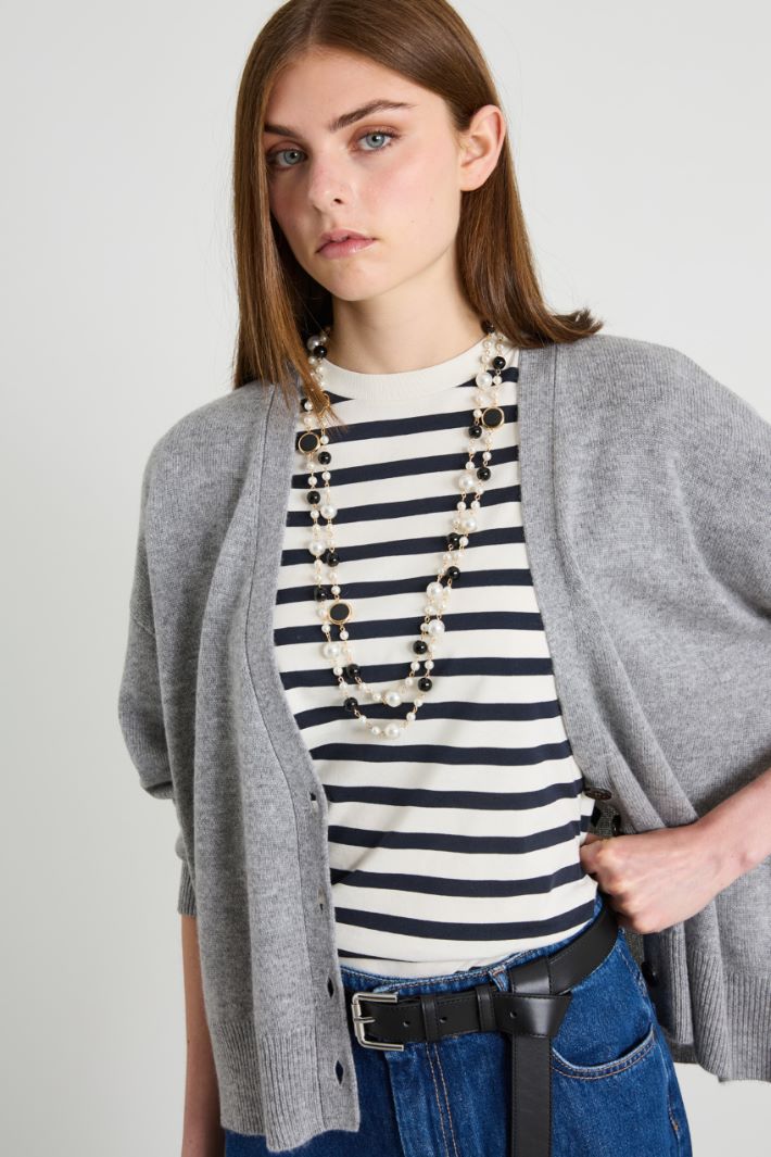 Necklace with pearls and stones Intrend - 2