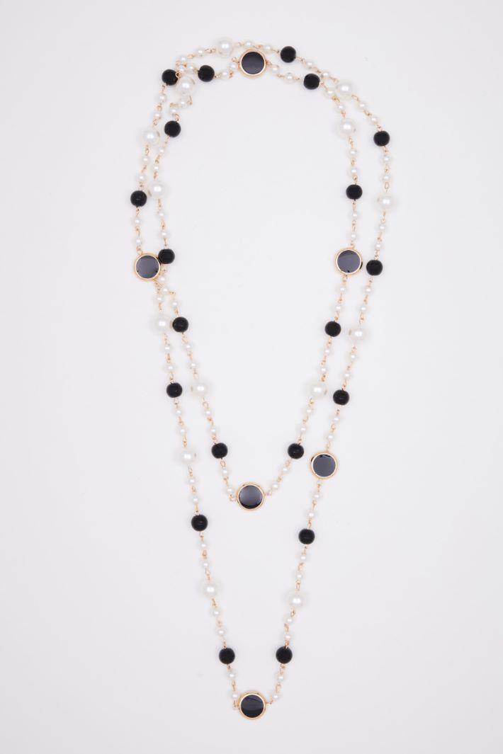 Necklace with pearls and stones Intrend