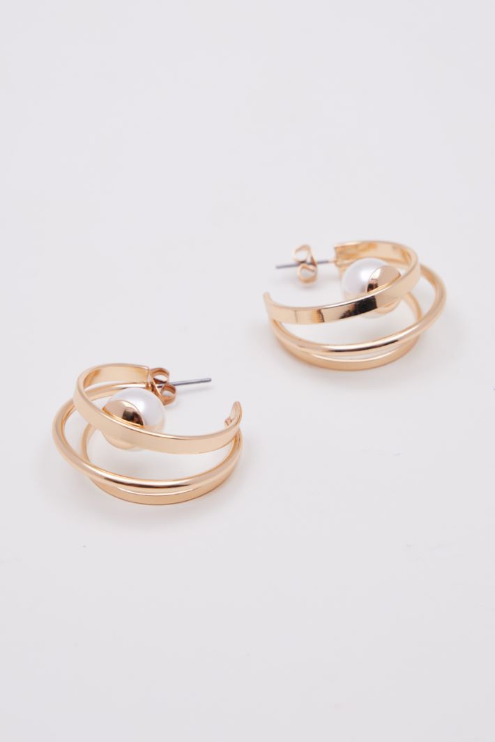 Round pearl earrings Intrend - 3