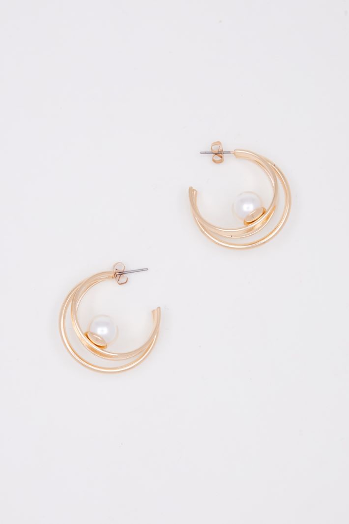 Round pearl earrings Intrend