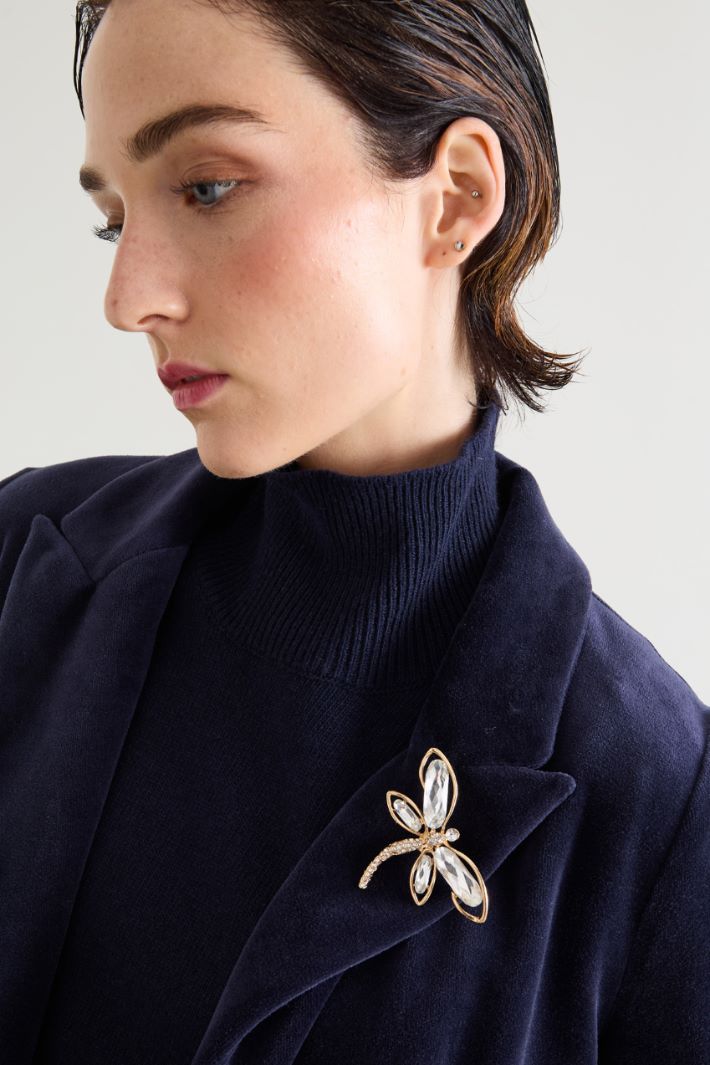 Rhinestone jewel brooch Intrend - 2