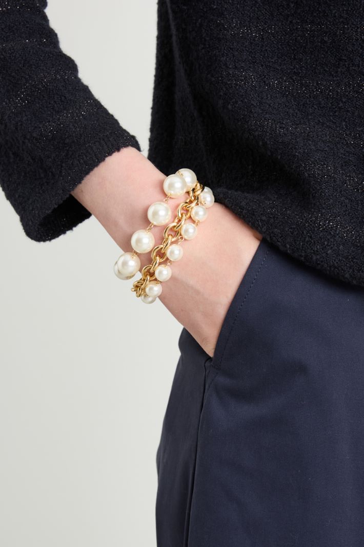 Bracciale con catena e perle Intrend - 3