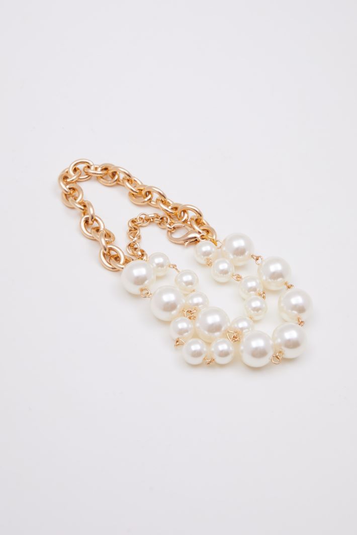 Bracciale con catena e perle Intrend